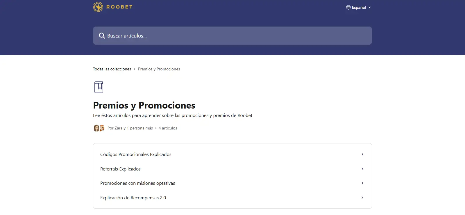 Sección de Rewards and Promotions de Roobet con accesos a recompensas, promociones y términos